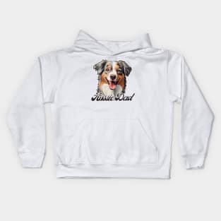 Australian Shepherd Dad T-Shirt - Dog Lover Gift, Pet Parent Apparel Kids Hoodie